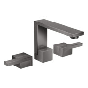 hansgrohe 3-Loch-Waschtischarmatur 130 Axor Edge Ausl. 173mm, Diamantschl., pol. bla vc