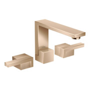 hansgrohe 3-Loch-Waschtischarmatur 130 Axor Edge Ausl. 173mm, Diamantschl., pol. red gold