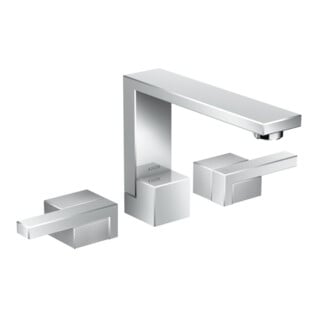 hansgrohe 3-Loch-Waschtischarmatur 130 Axor Edge Ausladung 173mm, Diamantschliff, chrom