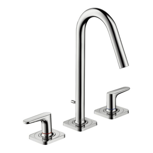 hansgrohe 3-Loch-Waschtischarmatur 160 Axor Citterio M A 135mm, m HG, ZugstAblGar, Roset., chr