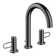 hansgrohe 3-Loch-Waschtischarmatur 160 Axor Uno A 173mm, m Bügelg, ZugstAblGar, po b vc