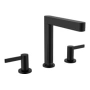 hansgrohe 3-Loch-Waschtischarmatur 160 Finoris m Push-Open-Ablaufgarnitur, schwarz matt