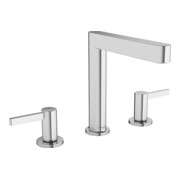 hansgrohe 3-Loch-Waschtischarmatur 160 Finoris mit Push-Open-Ablaufgarnitur, chrom