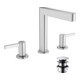 hansgrohe 3-Loch-Waschtischarmatur 160 Finoris mit Push-Open-Ablaufgarnitur, chrom-3