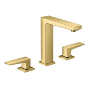 hansgrohe 3-Loch-Waschtischarmatur 160 Metropol m HG, Pus-Op-Abl, A 152mm, pol. gol opt