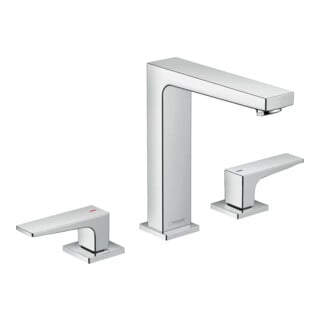 hansgrohe 3-Loch-Waschtischarmatur 160 Metropol m HG, Pus-Op-Abl, Ausl. 152mm, chr