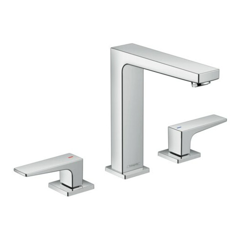hansgrohe 3-Loch-Waschtischarmatur 160 Metropol m HG, Pus-Op-Abl, Ausl. 152mm, chr