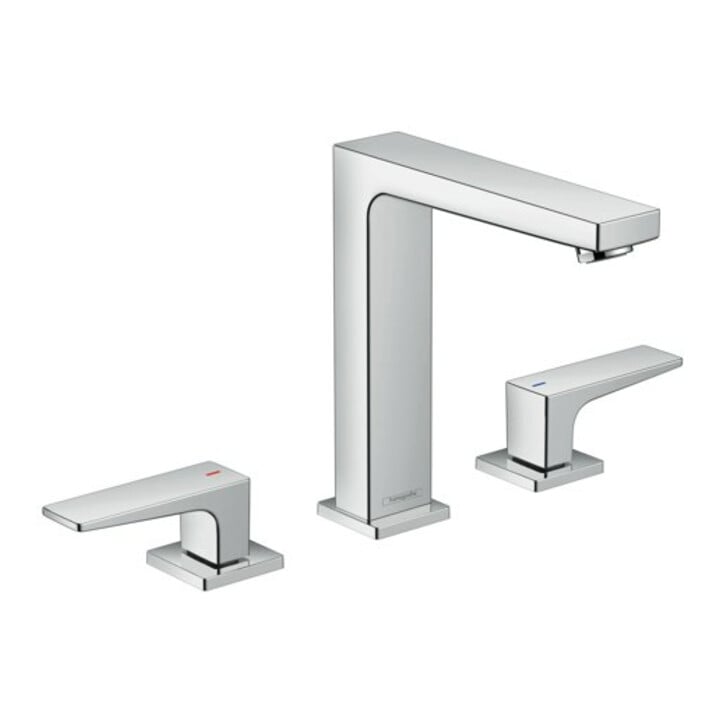 hansgrohe 3-Loch-Waschtischarmatur 160 Metropol m HG, Pus-Op-Abl, Ausl. 152mm, chr