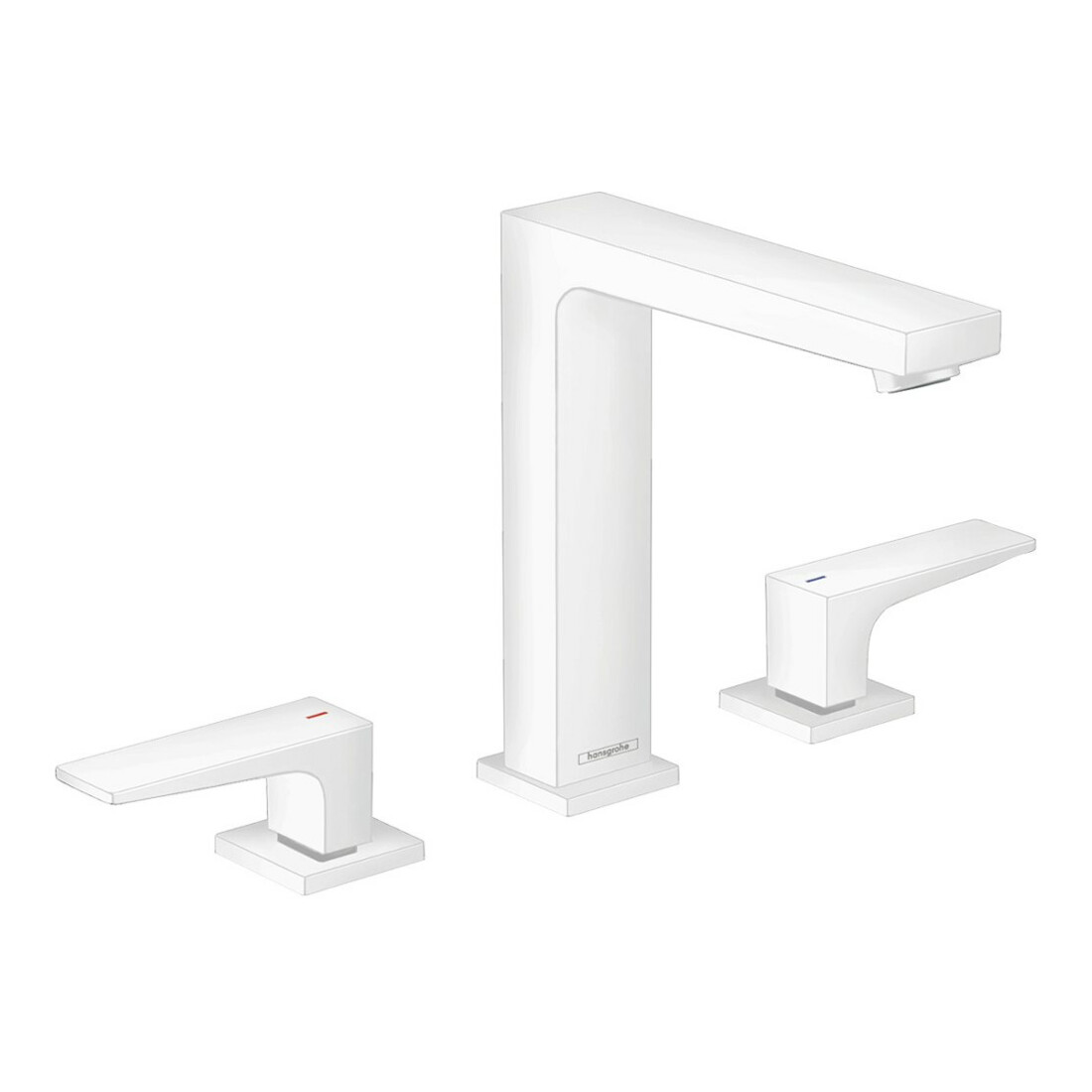 hansgrohe 3-Loch-Waschtischarmatur 160 Metropol m HG, Pus-Op-Abl, Ausl. 152mm, m.-we