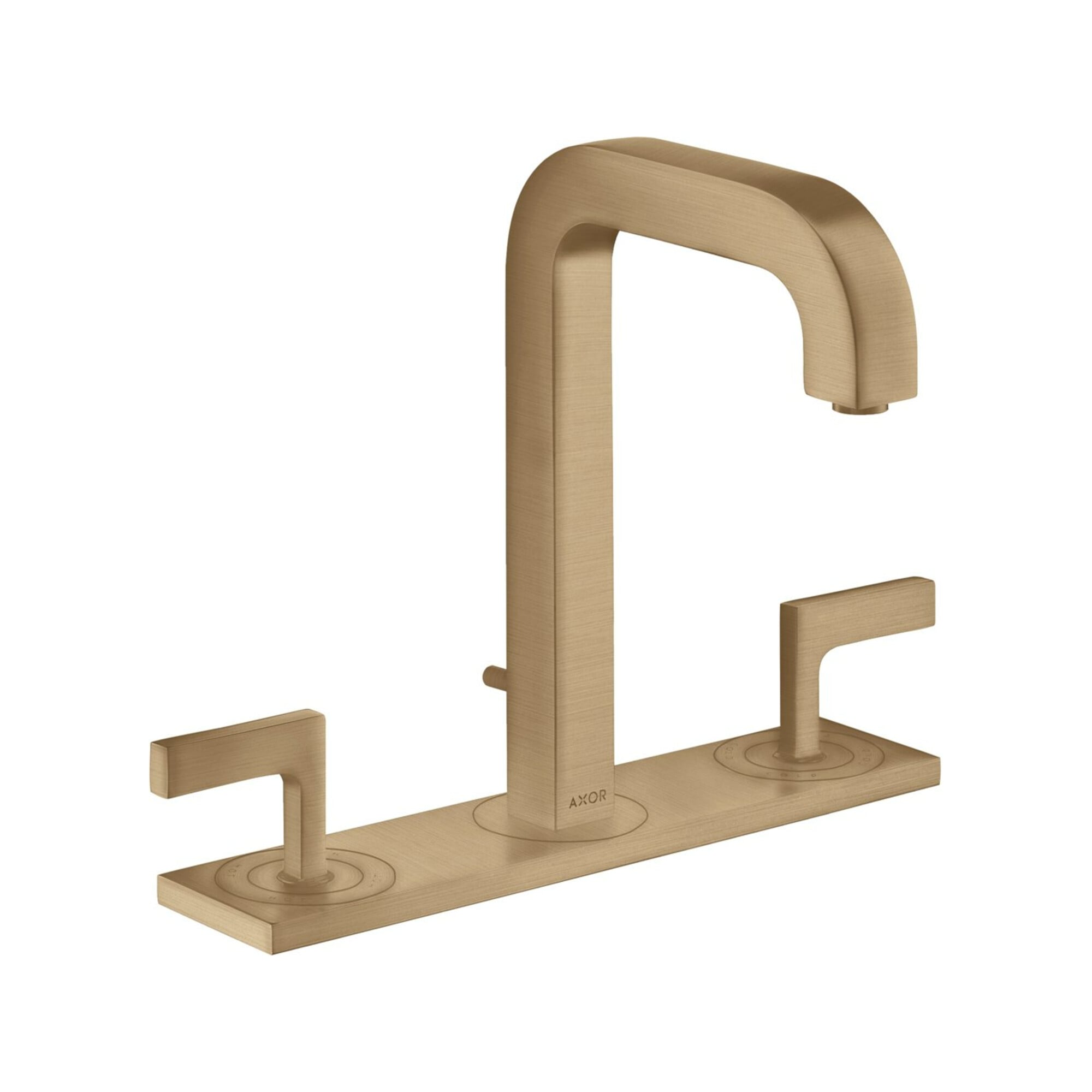 hansgrohe 3-Loch-Waschtischarmatur 170 Axor Citterio A 140mm, m H-Gr, ZugstAblGar, Pl, b bron