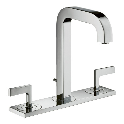 hansgrohe 3-Loch-Waschtischarmatur 170 Axor Citterio A 140mm, m H-Gr, ZugstAblGar, Pl., chr
