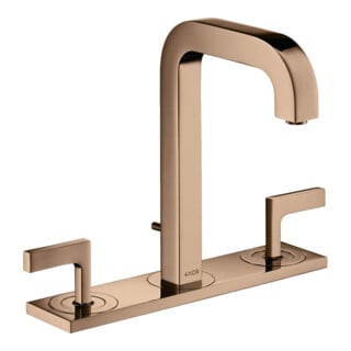 hansgrohe 3-Loch-Waschtischarmatur 170 Axor Citterio A 140mm, m H-Gr, ZugstAblGar, Pl, po r g
