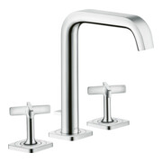 hansgrohe 3-Loch-Waschtischarmatur 170 Axor Citterio E A 165mm, m Zugst.Abl.Gar., Roset., chr