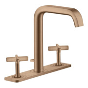 hansgrohe 3-Loch-Waschtischarmatur 170 Axor Citterio E A 165mm, m ZugstAblGar, Pl, brush. r gol