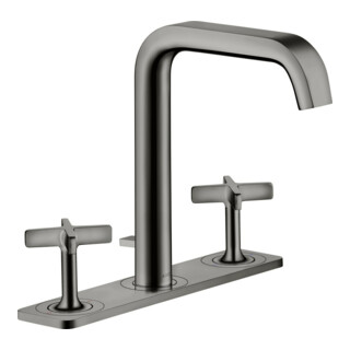 hansgrohe 3-Loch-Waschtischarmatur 170 Axor Citterio E A 165mm, m ZugstAblGar, Pl., pol. bla vc