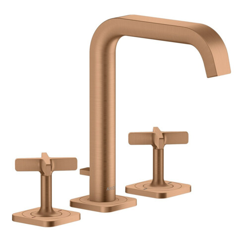 hansgrohe 3-Loch-Waschtischarmatur 170 Axor Citterio E A 165mm, m ZugstAblGar, Ros, brush. bron