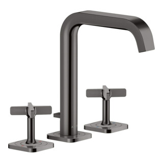 hansgrohe 3-Loch-Waschtischarmatur 170 Axor Citterio E A 165mm, m ZugstAblGar, Ros, pol. bla vc