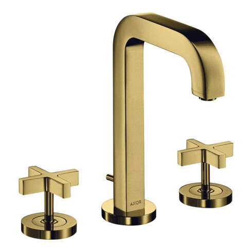 hansgrohe 3-Loch-Waschtischarmatur 170 Axor Citterio m A 140mm, Kreuz, ZugstAblGar, Ros, po g