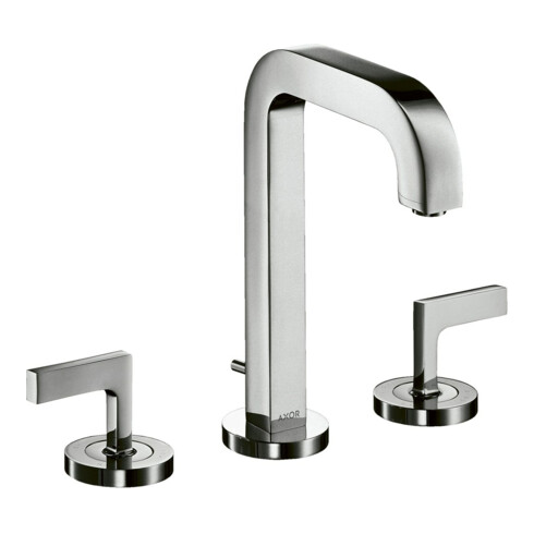 hansgrohe 3-Loch-Waschtischarmatur 170 Axor Citterio m A 140mm, m H-Gr, ZugstAblGar, Ros, chr
