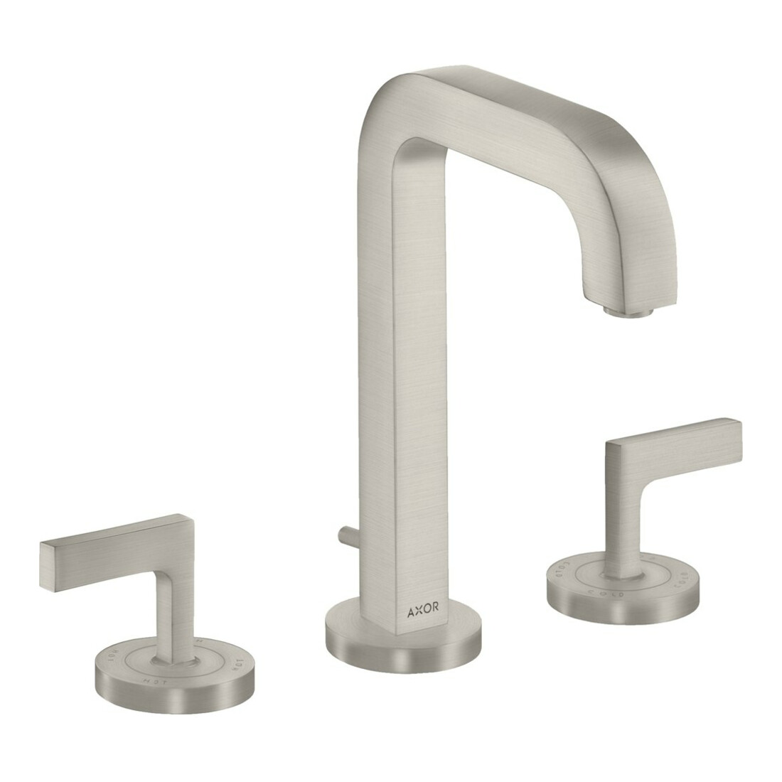 hansgrohe 3-Loch-Waschtischarmatur 170 Axor Citterio m A 140mm, m H-Gr, ZugstAblGar, Ros, ED