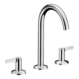 hansgrohe 3-Loch-Waschtischarmatur 170 Axor One A 140mm, m Pus-Op-Abl, m Hebel, ch