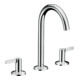 hansgrohe 3-Loch-Waschtischarmatur 170 Axor One A 140mm, m Pus-Op-Abl, m Hebel, ch-1
