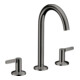 hansgrohe 3-Loch-Waschtischarmatur 170 Axor One A 140mm, m Pus-Op-Abl, m HG, pol. bla vc-1