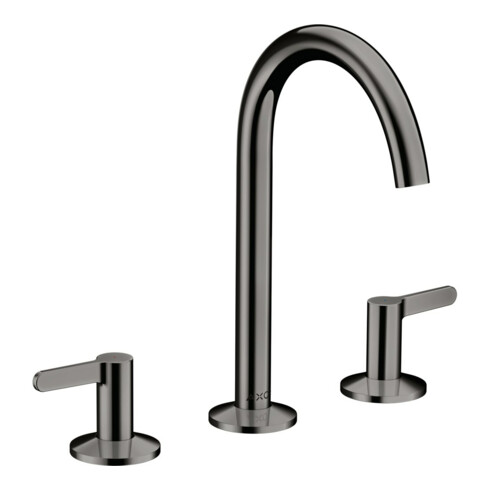 hansgrohe 3-Loch-Waschtischarmatur 170 Axor One A 140mm, m Pus-Op-Abl, m HG, pol. bla vc