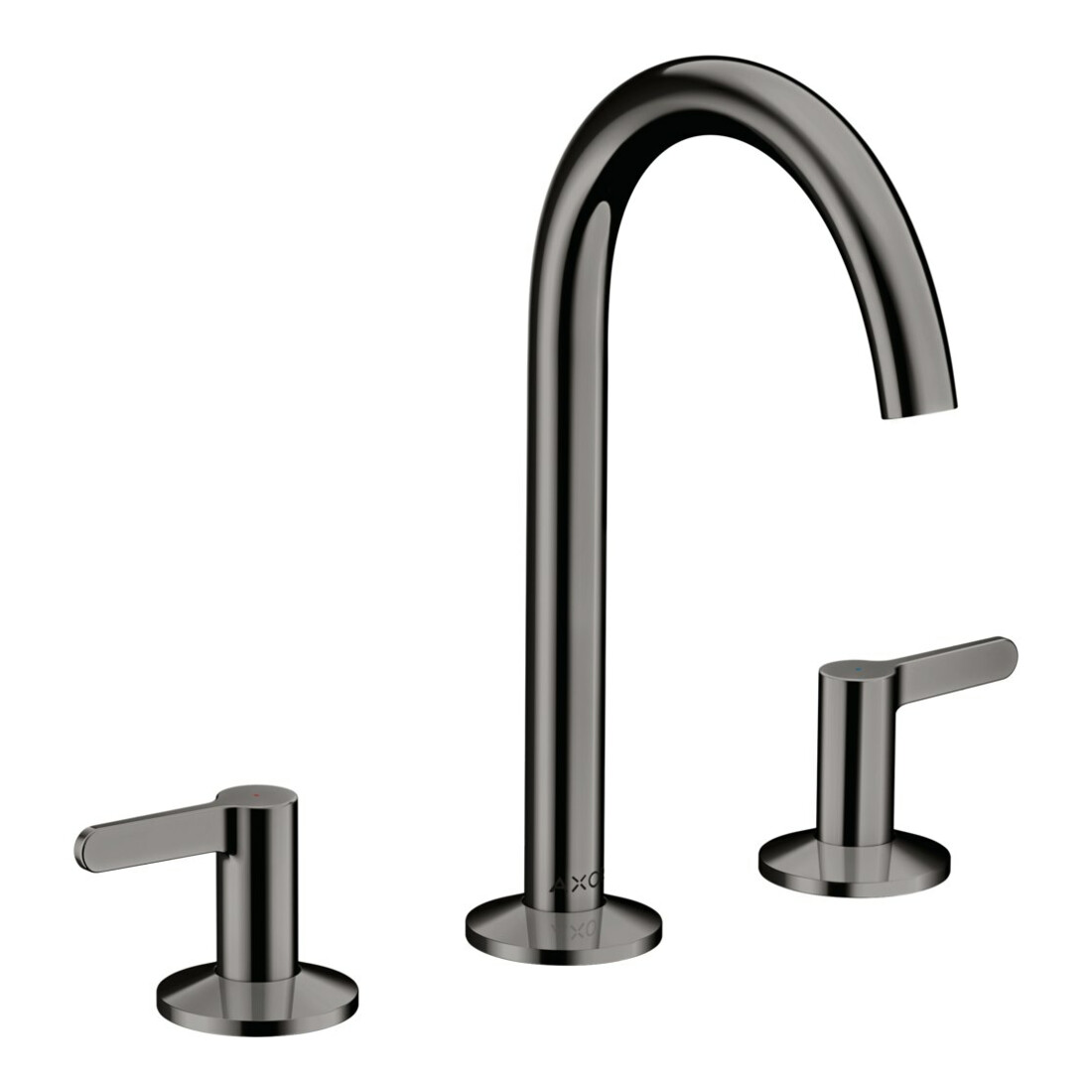 hansgrohe 3-Loch-Waschtischarmatur 170 Axor One A 140mm, m Pus-Op-Abl, m HG, pol. bla vc