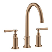 hansgrohe 3-Loch-Waschtischarmatur 180 Axor Montreux A 175mm, m H-Gr, ZugstAblGar, b r gol