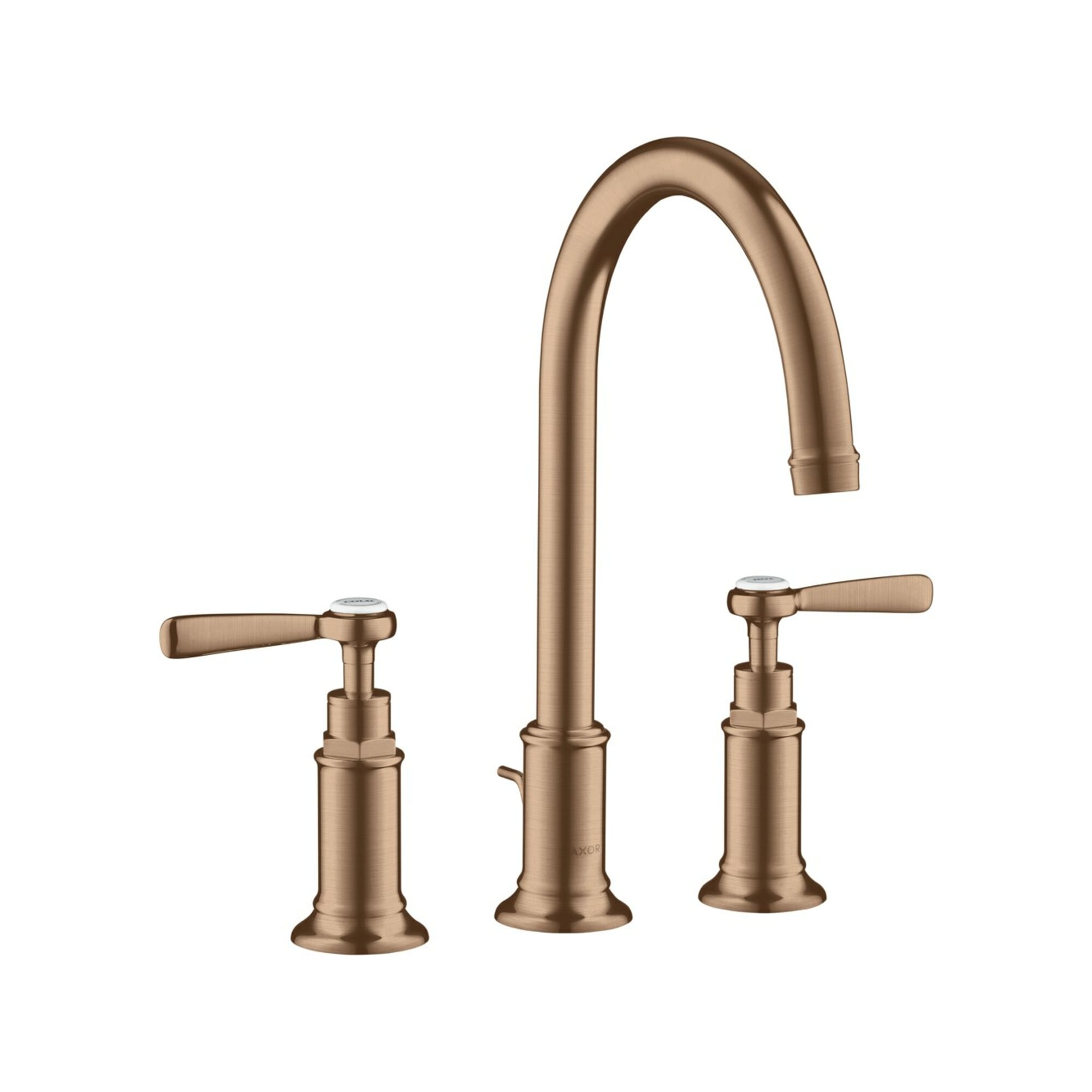 hansgrohe 3-Loch-Waschtischarmatur 180 Axor Montreux A 175mm, m H-Gr, ZugstAblGar, b r gol