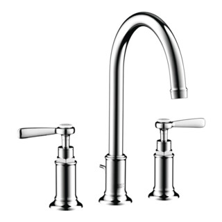 hansgrohe 3-Loch-Waschtischarmatur 180 Axor Montreux A 175mm, m Hebelgr., Zugst.Abl.Gar., chr