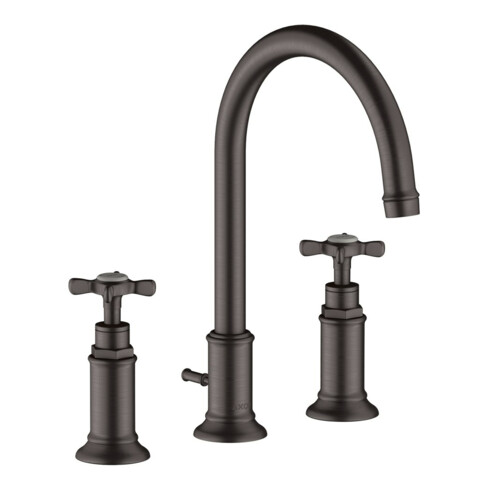 hansgrohe 3-Loch-Waschtischarmatur 180 Axor Montreux A 175mm, m Kreuz, ZugstAblGar, b bla vc