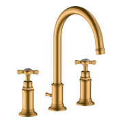 hansgrohe 3-Loch-Waschtischarmatur 180 Axor Montreux A 175mm, m Kreuz, ZugstAblGar, b gol opt