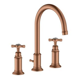 hansgrohe 3-Loch-Waschtischarmatur 180 Axor Montreux A 175mm, m Kreuz, ZugstAblGar, b r gol
