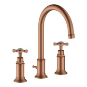 hansgrohe 3-Loch-Waschtischarmatur 180 Axor Montreux A 175mm, m Kreuz, ZugstAblGar, b r gol
