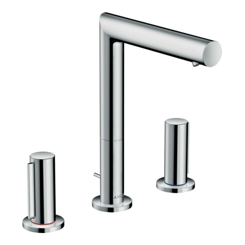 hansgrohe 3-Loch-Waschtischarmatur 200 Axor Uno A 183mm, m Z-Griff, Zugst.Abl.Gar., chr