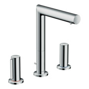 hansgrohe 3-Loch-Waschtischarmatur 200 Axor Uno A 183mm, m Z-Griff, Zugst.Abl.Gar., chr