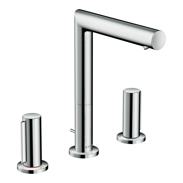 hansgrohe 3-Loch-Waschtischarmatur 200 Axor Uno A 183mm, m Z-Griff, Zugst.Abl.Gar., chr