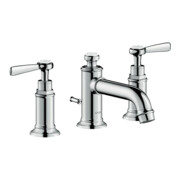 hansgrohe 3-Loch-Waschtischarmatur 30 Axor Montreux A 143mm, m H-Gr, ZugstAblGar, brush. ni.
