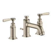 hansgrohe 3-Loch-Waschtischarmatur 30 Axor Montreux A 143mm, m H-Gr, ZugstAblGar, brush. ni.-3