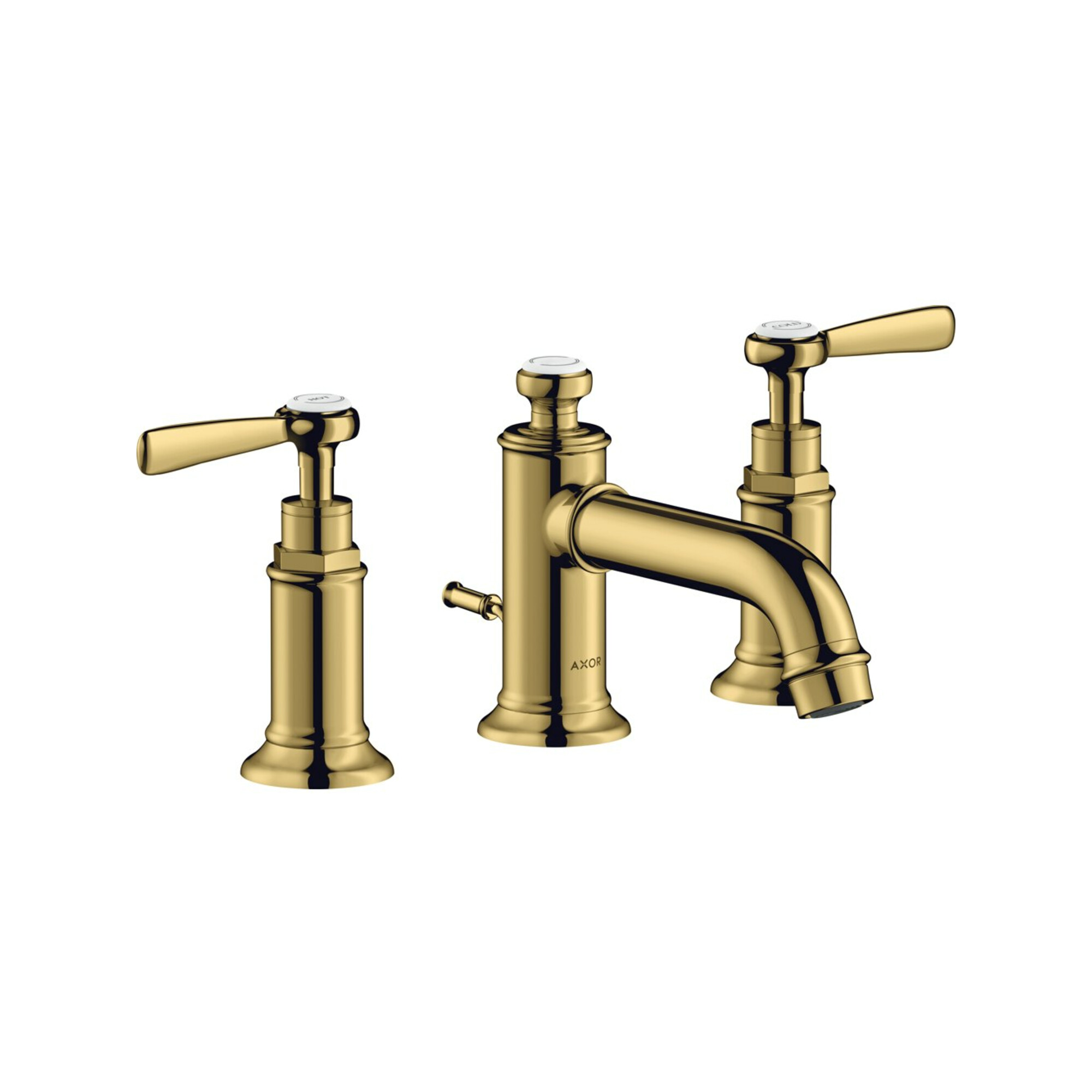 hansgrohe 3-Loch-Waschtischarmatur 30 Axor Montreux A 143mm, m H-Gr, ZugstAblGar, po gol opt