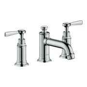 hansgrohe 3-Loch-Waschtischarmatur 30 Axor Montreux A 143mm, m Hebelgr., Zugst.Abl.Gar., chr