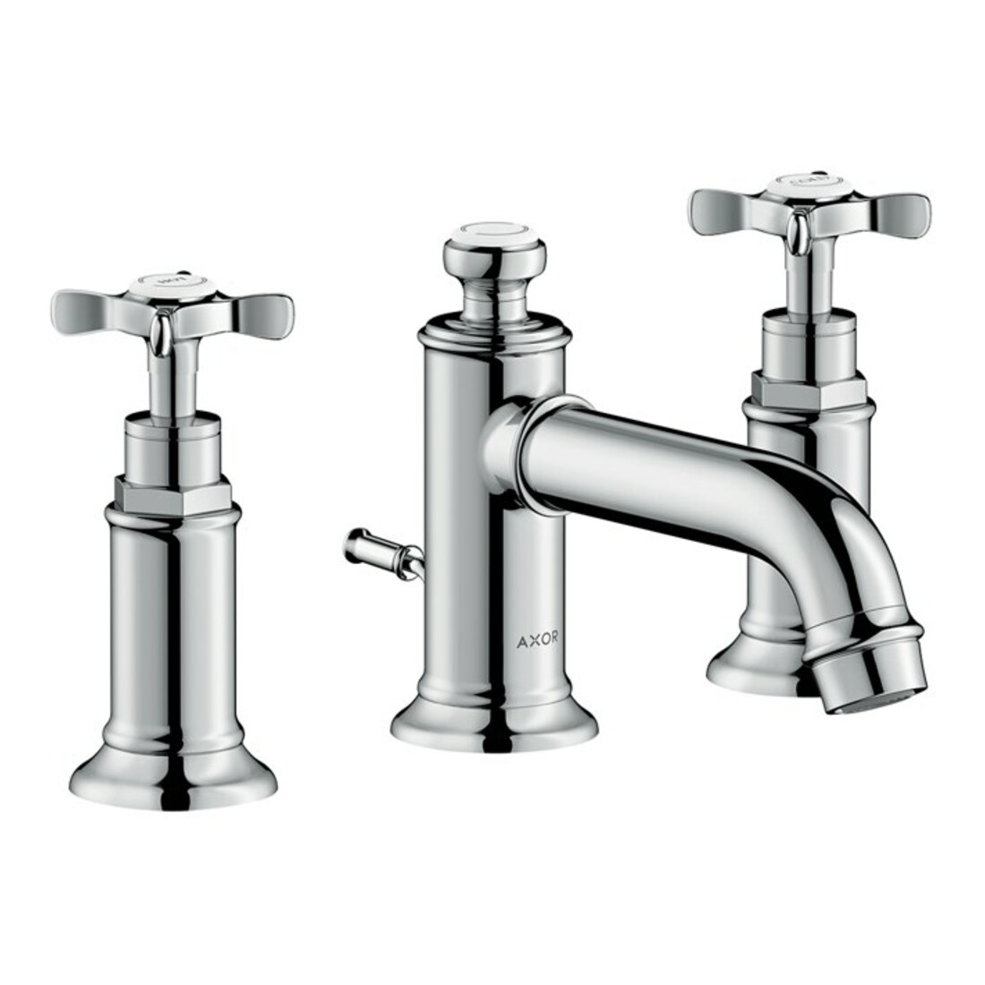 hansgrohe 3-Loch-Waschtischarmatur 30 Axor Montreux A 143mm, m Kreuz, ZugstAblGar, b ni.