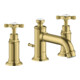 hansgrohe 3-Loch-Waschtischarmatur 30 Axor Montreux A 143mm, m Kreuz, ZugstAblGar, brush. br-1