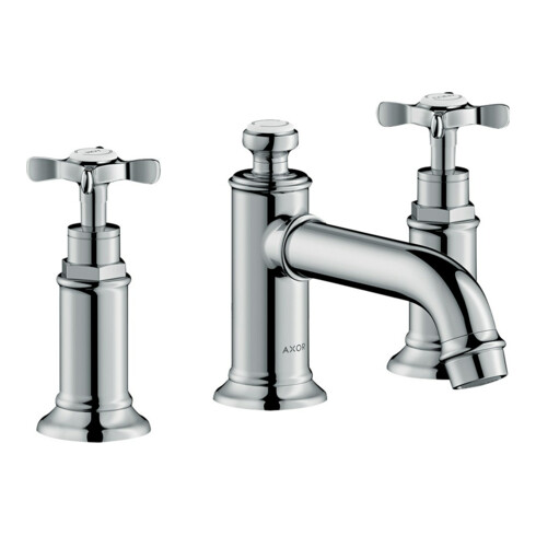hansgrohe 3-Loch-Waschtischarmatur 30 Axor Montreux A 143mm, m Kreuz, ZugstAblGar, ED