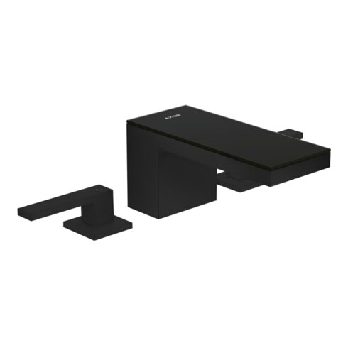 hansgrohe 3-Loch-Waschtischarmatur 70 Axor MyEdition A 151mm, m Pus-Op-Abl, m Pl, msw/SwGl.
