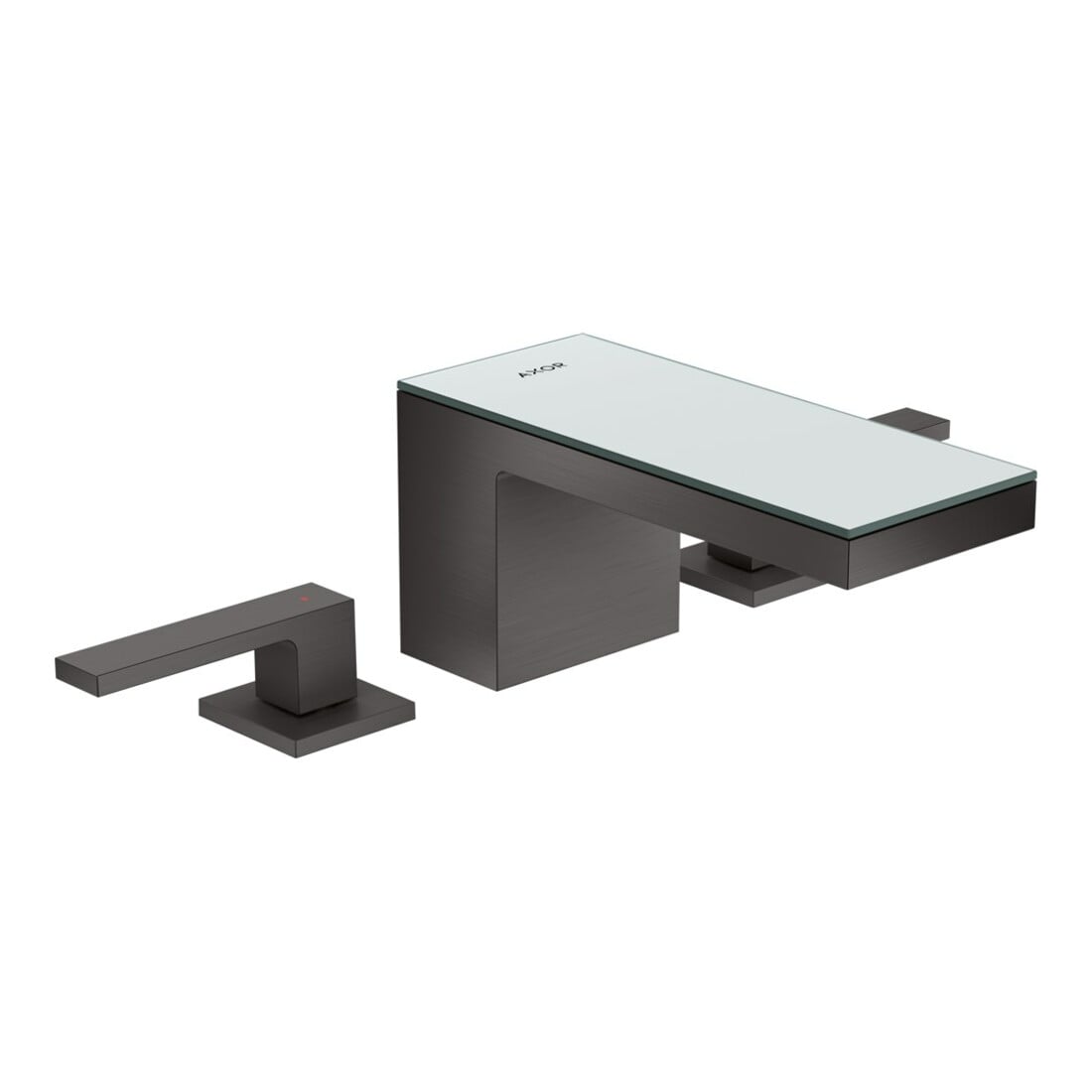 hansgrohe 3-Loch-Waschtischarmatur 70 Axor MyEdition A 151mm, m Pus-Op-Abl, o Pl, b bla vc