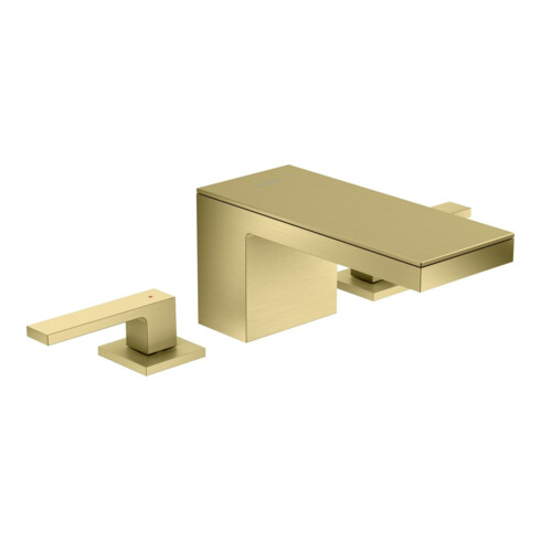 hansgrohe 3-Loch-Waschtischarmatur 70 Axor MyEdition A 151mm, m Pus-Op-Abl, o. Pl., brush. br