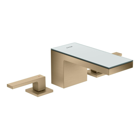 hansgrohe 3-Loch-Waschtischarmatur 70 Axor MyEdition A 151mm, m Pus-Op-Abl, o Pl, brush. bron